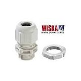 WISKA 20mm Stuffing Gland White c/w Locknut