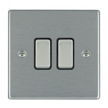 Hamilton 74R22SSBL 2G Rocker Switch Black Insert 10a Hamilton 74R22SSBL 2G Rocker Switch Black Insert 10a