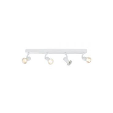 Wolsey 4 x 35W GU10 Bar Spotlight White Wolsey 4 x 35W GU10 Bar Spotlight White