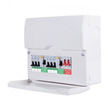 BG CFUDP16606 6 Way Populated 17th Edition Metal Consumer Unit c/w 2xRCD's and Mainswitch and 6 MCB's BG CFUDP16606 6 Way Populated 17th Edition Metal Consumer Unit c/w 2xRCD's and Mainswitch and 6 MCB's