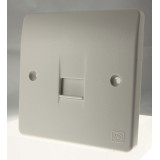 MK K422WHI Logic Plus Socket 1 Gang Telephone Master (White)