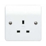 MK K780WHI Logic Plus Socket 1 Gang unswitched Flush 13A (White)