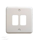 MK K3632WHI Grid Plus Frontplate 2 Module 86x86mm (White)