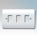MK K3633WHI Grid Plus Frontplate 3 Module 86x146mm (White)