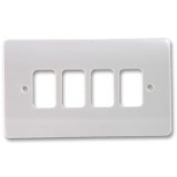 MK K3634WHI Grid Plus Front Plate 4 Module 86x146mm (White)