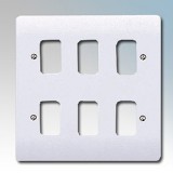 MK K3636 Grid Plus FrontPlate 6 Module 146x146mm (White)