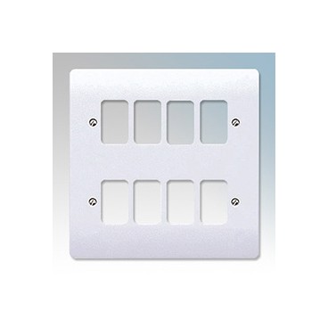 MK K3638WHI Grid Plus FrontPlate 8 Module 146X146MM (White) MK K3638WHI Grid Plus FrontPlate 8 Module 146X146MM (White)