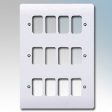 MK K3639WHI Grid Plus FrontPlate 12 Module 206x146mm (White)