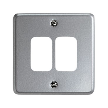 MK K3492ALM Grid Plus FrontPlate 2 Module 86x86mm (Aluminium) MK K3492ALM Grid Plus FrontPlate 2 Module 86x86mm (Aluminium)