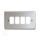 MK K3494ALM Grid Plus FrontPlate 4 Module 86x146mm (Aluminium)
