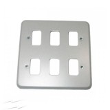 MK K3496ALM Grid Plus FrontPlate 6 Module 146x146mm (Aluminium)