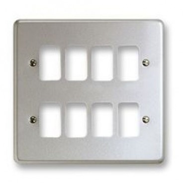MK K3498ALM Grid Plus FrontPlate 8 Module 146x146mm (Aluminium) MK K3498ALM Grid Plus FrontPlate 8 Module 146x146mm (Aluminium)
